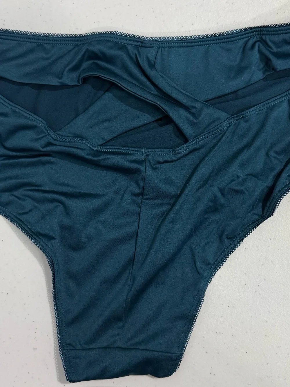 Torrid teal cheeky crisscross back panty- deep teal